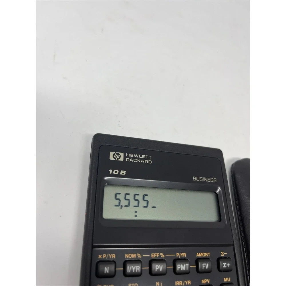 Vintage HP Hewlett Packard 10-B Business Scientific Calculator 1987 W/Sleeve
